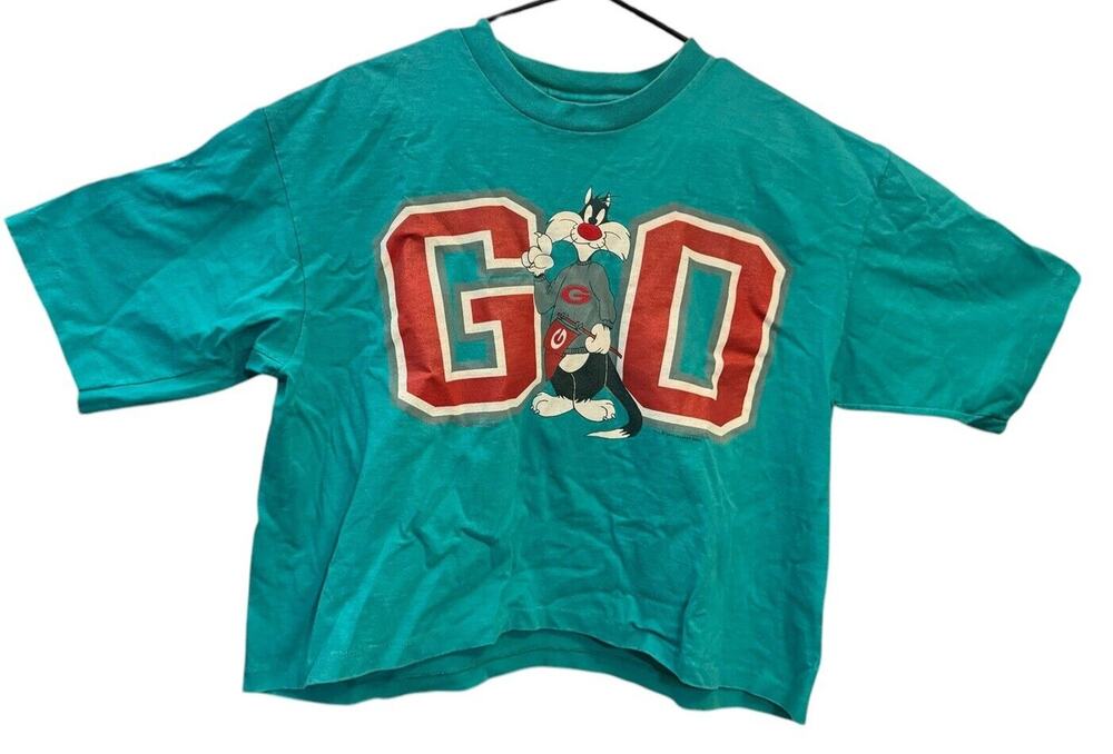 Vintage 1993 Warner Brother Georgia Bulldogs Sylvester Crop Top One Size
